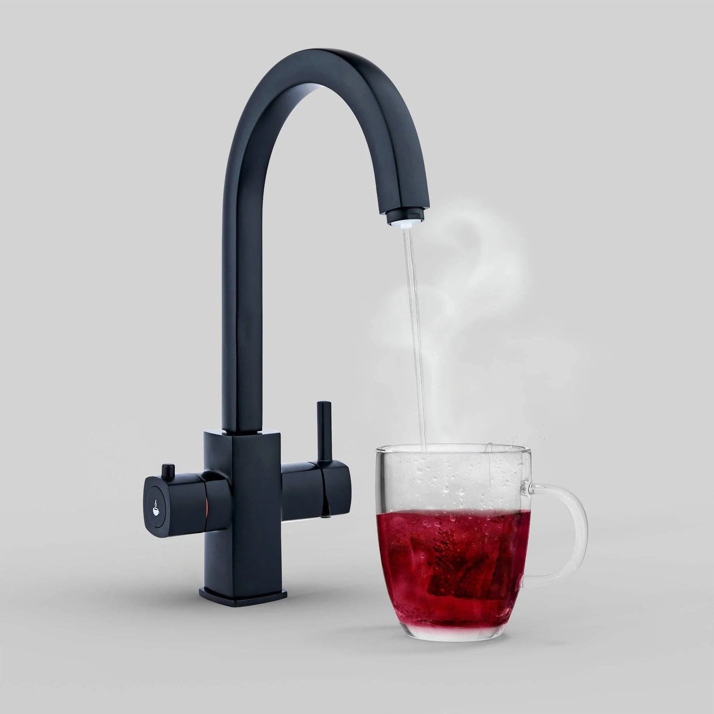 Matt Black 3-in-1 Instant Boiling Water Tap & System